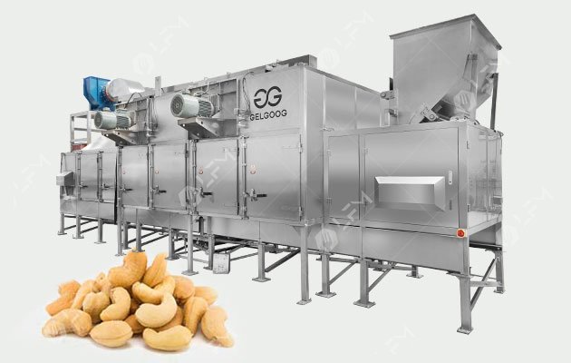 Continuous Belt Nut Roaster Machine for Cashew Nuts