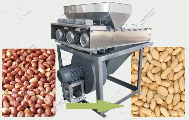 2.2kw Roasted Cocoa Bean Peeling Machine With Skin Collector